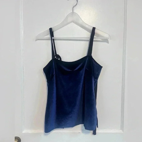 Calvin Rucker blue velvet sleeveless top HOLIDAY Size XS New Without Tag - Picture 1 of 4